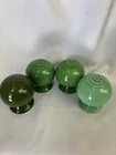 Vintage Fiesta *Medium Green* Salt and Pepper Shakers *With Corks* Near Flawless
