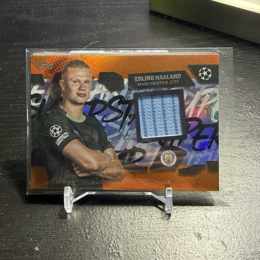 Topps 2025-26 UEFA Club Competitions Superstar Relics Haaland Man City /25