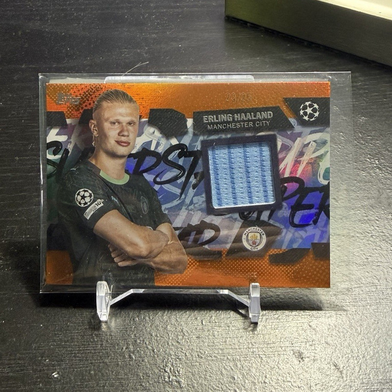 Topps 2025-26 UEFA Club Competitions Superstar Relics Haaland Man City /25
