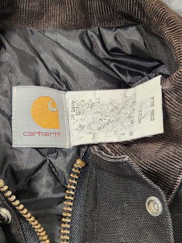 Carhartt Jackett Vintage Mens Medium Black 199 Full Zip Snaps Workwear Lined - Picture 7 of 9
