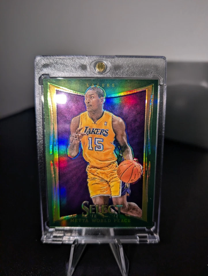 2012-13 Panini Select Metta World Peace / Ron Artest Green Prizm /10 SSP Lakers - Image 2 of 3