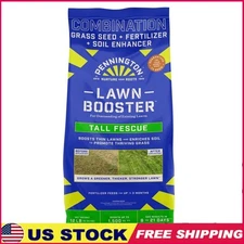 Lawn Booster Tall Fescue Grass Seed Fertilizer Mix 1500 sq ft Coverage New