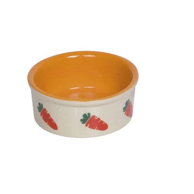 Nobby Futtertrog Keramik Carrot Ø 10 cm - 180 ml beige-orange  Käfigzubehör