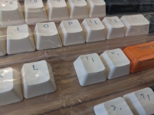 YMDK Double Shot 122 Dyed PBT Shine Through OEM Profile Keycap Carbon