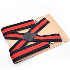 Men's Widened 5CM Elastic Braces Lengthened Suspender X-shape Work Trousers Suit