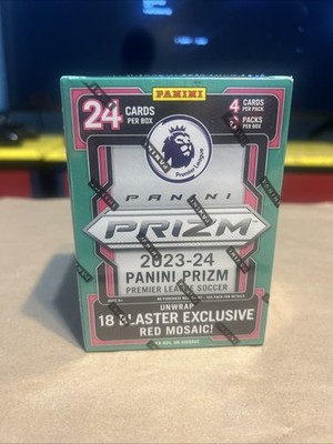 2023-24 Prizm Premier League Soccer Sealed Blaster Box Exclusive Red Mosaic