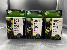 LOT OF 3 Genuine 902 XL Black 902 Standard Color SET OF 4 INK CARTRIDGE 6958