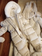 X 2 Fred and Flo baby  all in Ones. 3-6 months. Cute, Fluffy Unisex. Zip Up. 