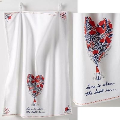 Anthropologie Giochi Di Carta Humble Abode Dish Towel Home Is Where The Heart Is
