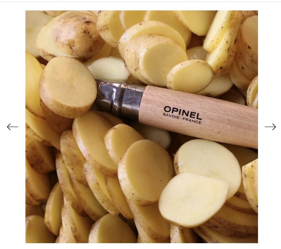 Opinel Nº Cuchillo plegable de hoja de acero inoxidable de 8 3,28" con mango de madera dura Foto 4 de 4