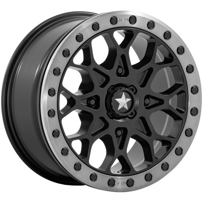 MSA Offroad M48 Portal Beadlock 15x6 4x137 +38mm Black/Tint Wheel Rim 15'' Inch