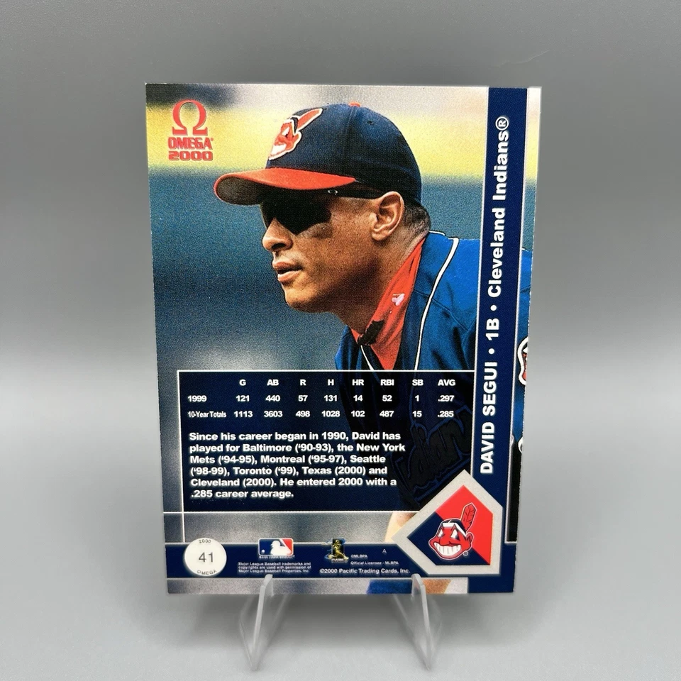 DAVID SEGUI/45 PACIFIC OMEGA COBRE PARALELO INDIOS CLEVELAND #41 2000 Foto 2 de 2