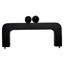 Manico Borse in legno Rettangolare Nero clutc bag pochette clic clac