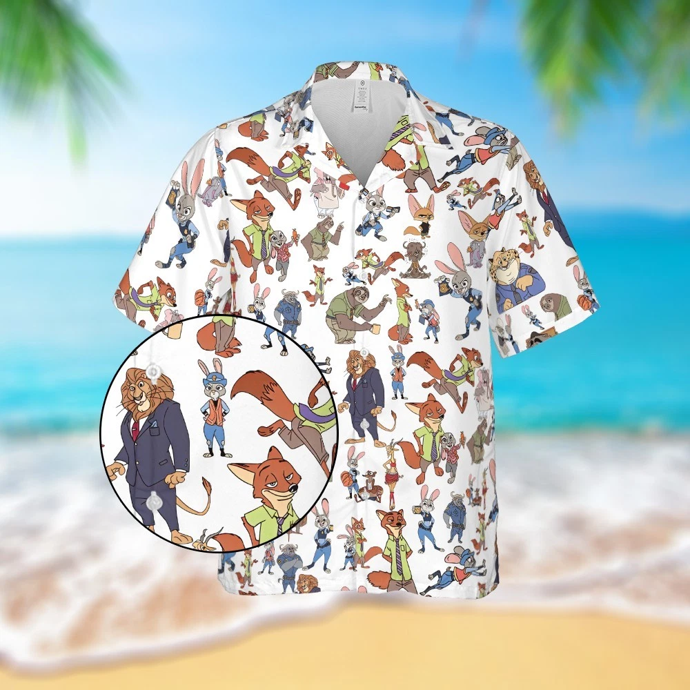 Zootopia Hawaiian Shirt Button Down Shirt