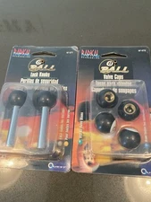 VTG HOT ROD Custom  Eight Ball Door Lock Knobs /Valve Caps Classic Car/Truck