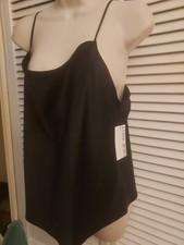 Nine West Bk Spaghetti Strap Cami Top L NEW