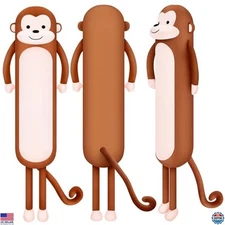 Achwishap 40" Kawaii Long Monkey Plush Toy - Soft Huggable Body Pillow & Cushion