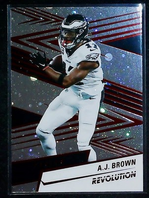 2025 Panini Revolution A.J. Brown Red Cosmo #181 Philadelphia Eagles