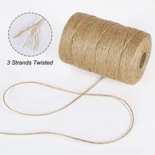 1000 Feet Natural Jute Twine, 2mm Twine String for Arts and Crafts, Gardening...