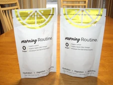 NEW Morning Routine | Organic Lemon Electrolyte Powder Packets 0 Sugar LOT Of 2