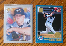 Darin Erstad -2000 Pacific Private Stock Silver Portrait #/199 +2001 Topps HTA