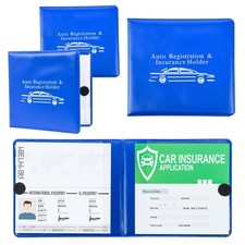Auto Registration and Insurance Card Holder 2 Packs Car Document ID Holder Gl...