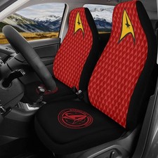 Star Trek Car Seat Covers Set Of 4 - Starfleet Academy Trekkie Gift