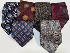 Lot Of 6 Vintage Mens Ties J Garcia Paco Rabann Bill Blass Chris Hayes Bugatti