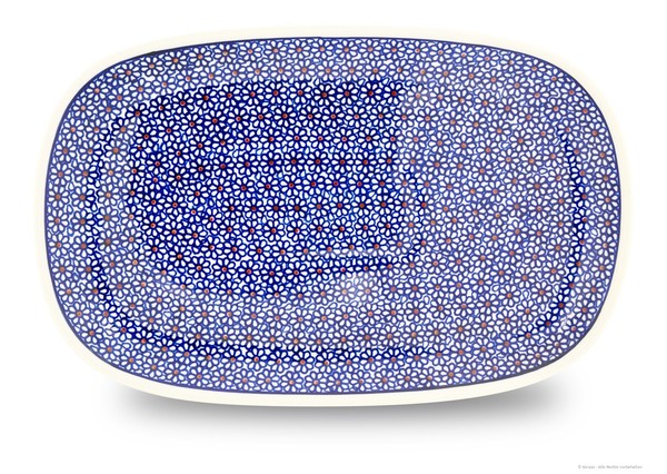 Bunzlauer Keramik Servierplatte 37,3X23,5, H=2,5 Cm, Dekor 120-image