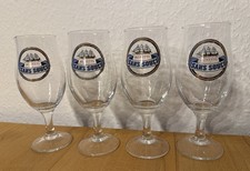 4x Moretti Sans Souci Biergl&auml;ser 0,2l Vintage Birra Italia SEHR RAR