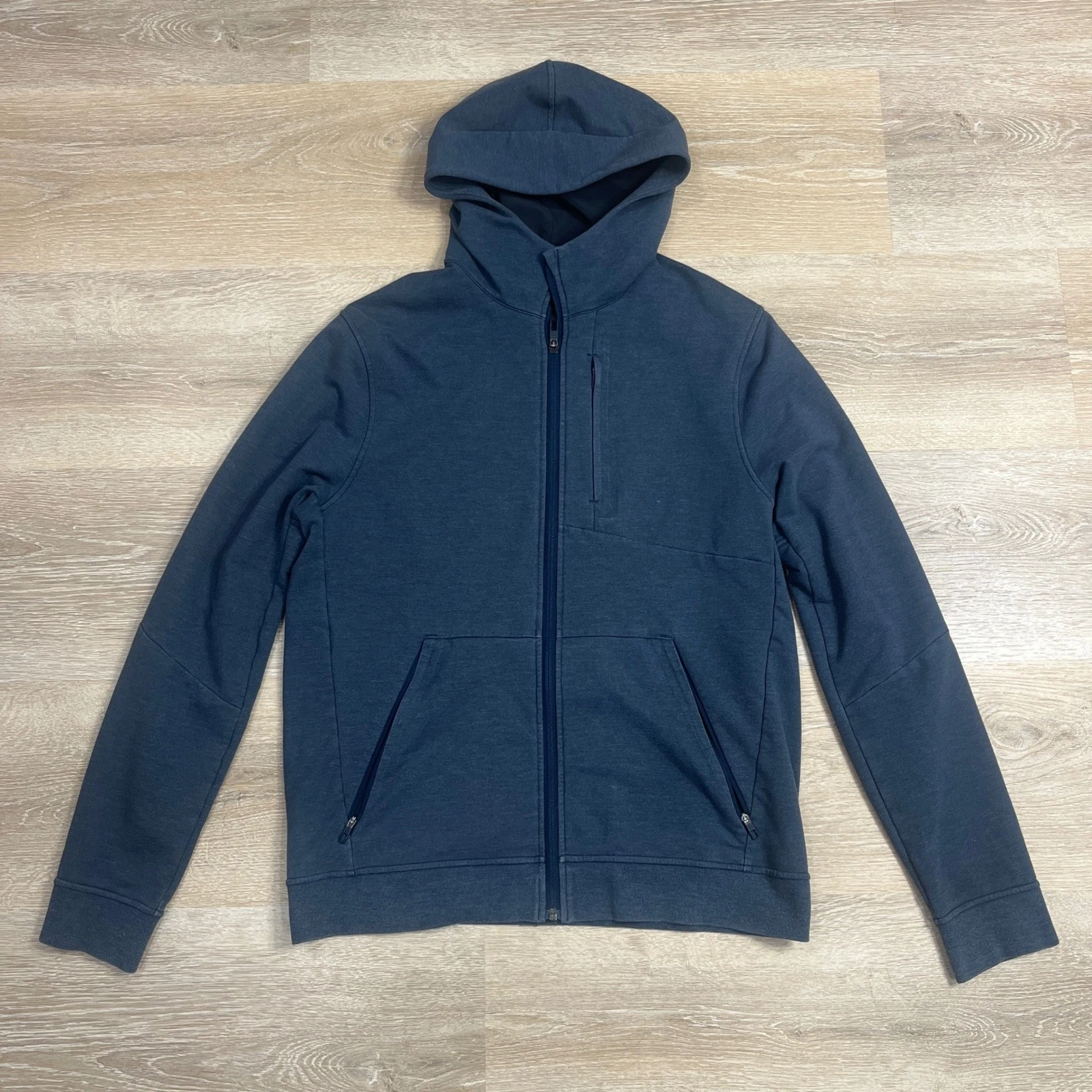 Lululemon ABC Jogger Hoodie Full Zip Jacket Men's Size L Blue Athleisure