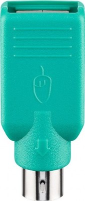 Goobay  USB-A auf PS/2 Adapter 0,5 W A-Buchse auf Mini-DIN-6-Stecker türkis