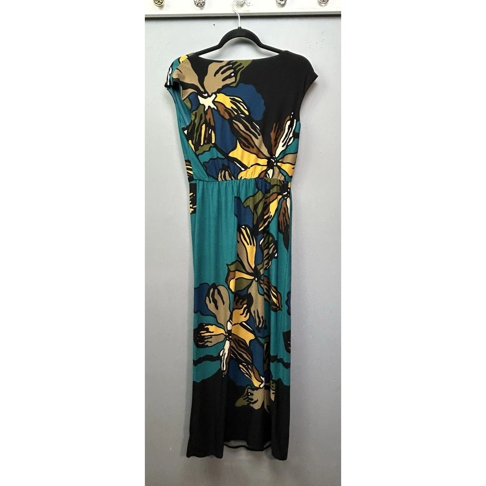 Maxi Vestido Danny & Nicole Estampado Tropical Para Mujer Pequeño Audaz Floral Largo Resort Foto 2 de 4