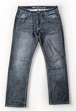 PD&C Paper Denim & Cloth Jeans Men's 34x32 Dark Wash Straight Leg - 2015