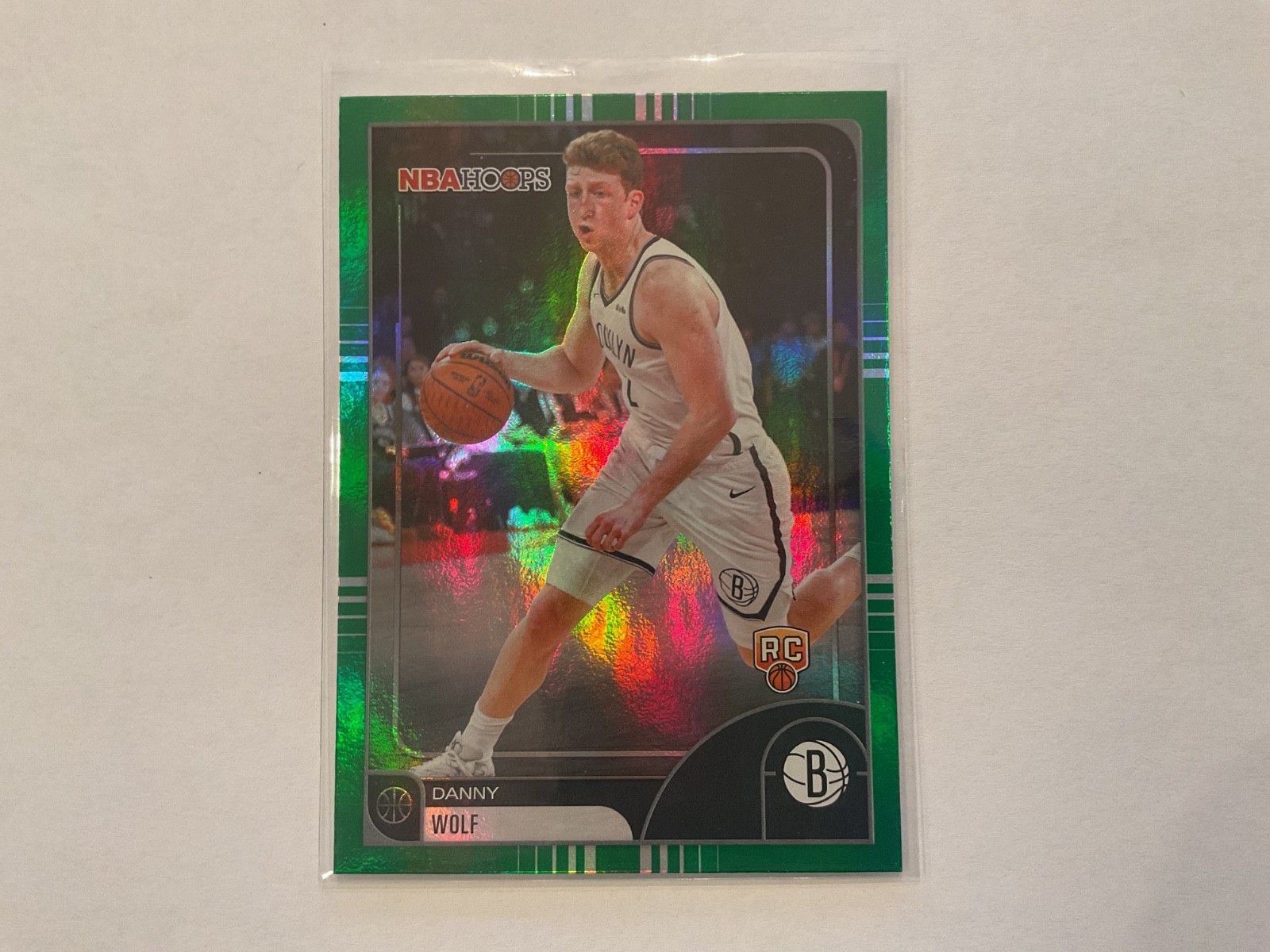 Danny Wolf 2025-26 Topps NBA Hoops Green Rookie Card # 246 Nets
