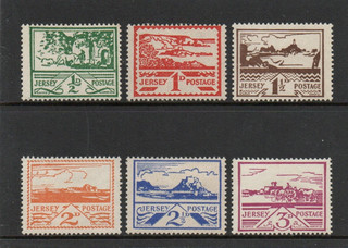JERSEY 1943 GERMAN OCCUPATION ISSUES COMPLETE SET OF STAMPS GOOD MINT