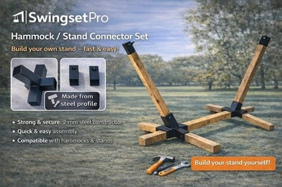 Halterung Set zum Bauen Holz Hängemattenständer Universal passend Garten Picknick - Bild 1 von 4