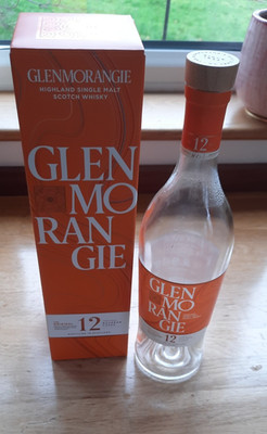 Glenmorangie Whisky Flasche 12 Jahre in Bourbonfässern gereift - LEER mit Karton