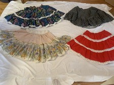 4 Square Dance Skirts With Stretched Out Elastic Waists