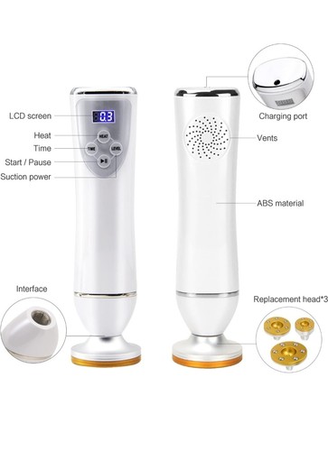 Lymphatic Drainage Machine, 3 in 1 Electric Vacuum Therapy Machine with Heat - Picture 4 of 7