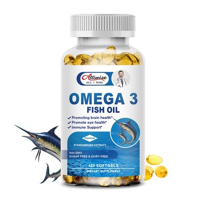 Omega 3 Fish Oil Capsules 3x Strength 3600mg EPA & DHA, Highest Potency 120Pills