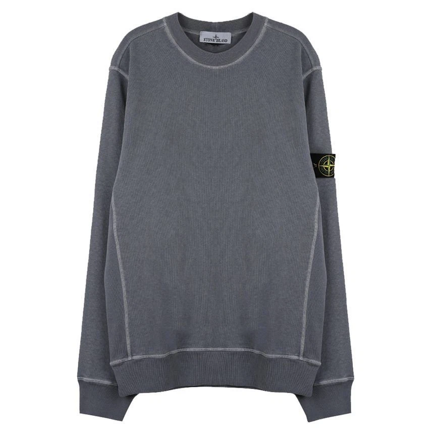 Felpa girocollo Stone Island Slub AVIO BLU 136058312