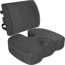 FORTEM Office Chair Cushion and Back Support for Office Chair, Lumbar Support Pi
