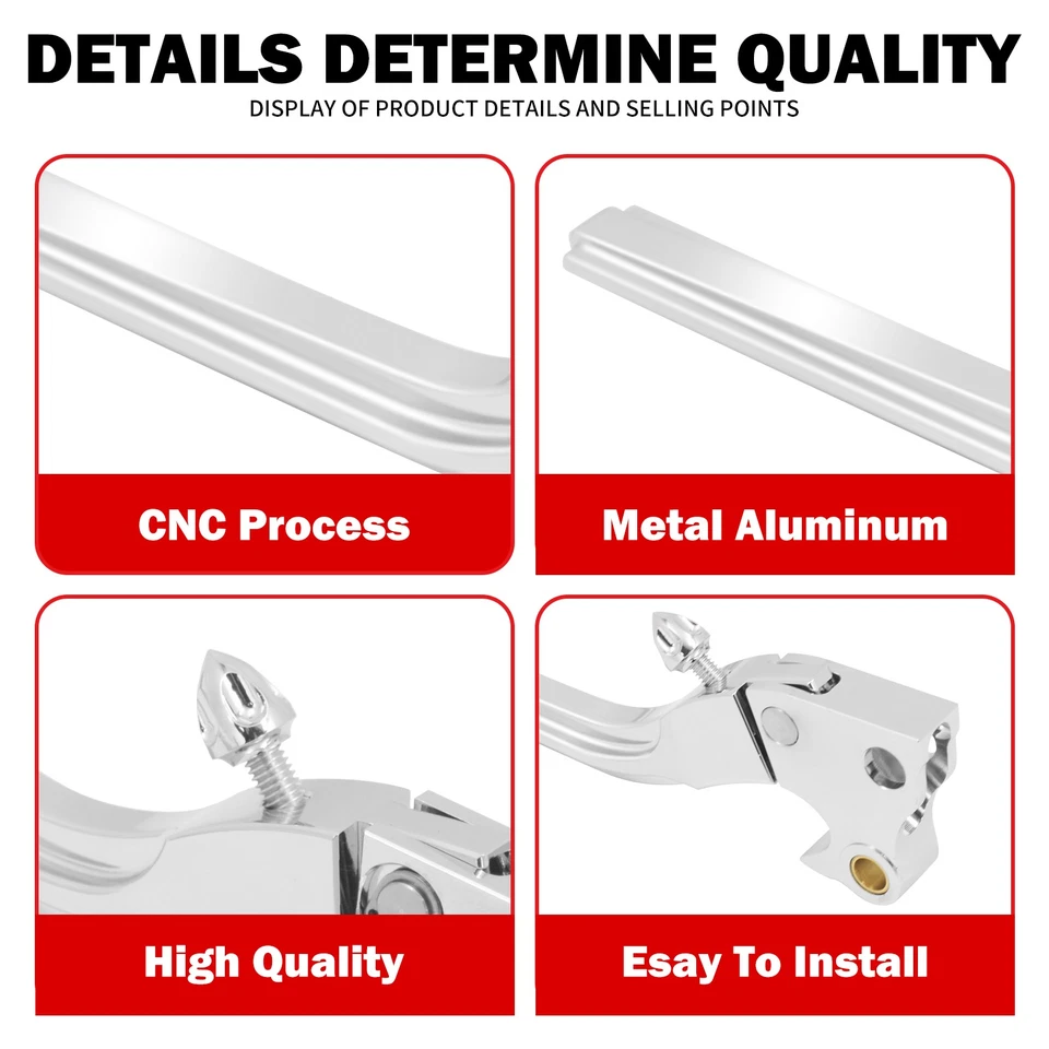 Chrome Brake Clutch Levers Fit For Harley Sportster Iron 883 1200 XL 48 72 04-13 - Image 4 of 4