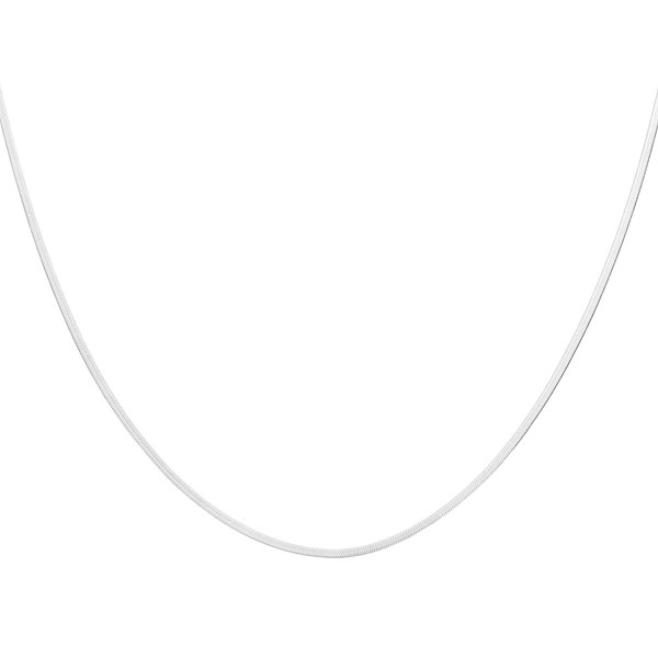"FischgräT-Halsketten 2Mm 22\" LäNge Edelstahl-Schlangenkette Halskette Silber"-image