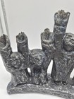 Vintage Brutalist Cast Metal Hannukah Menorah by Ellen Lord Judaica — photo 5
