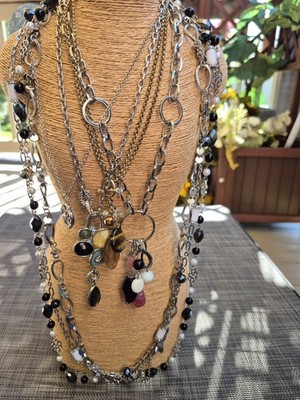 Lia Sophia Lot Of 5 Necklaces My Girls, Natural  Charm, Neopolitan, Azure, Ibiza