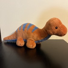 Steiff Bronko Brontosaurus Dinosaur Plush Stuffed Animal Orange Retired 15 Dino