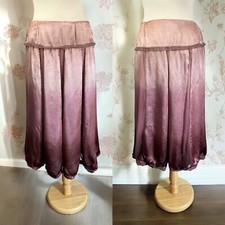 Pink Silk Sequin Beaded Skirt Fairycore Coquette Formal Y2K Romantic Size Large