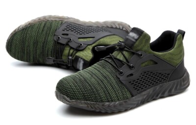 Sayt Rlae Safty,Waterproof, Steel Toe,lightweight Work Shoes, Green, Size  47